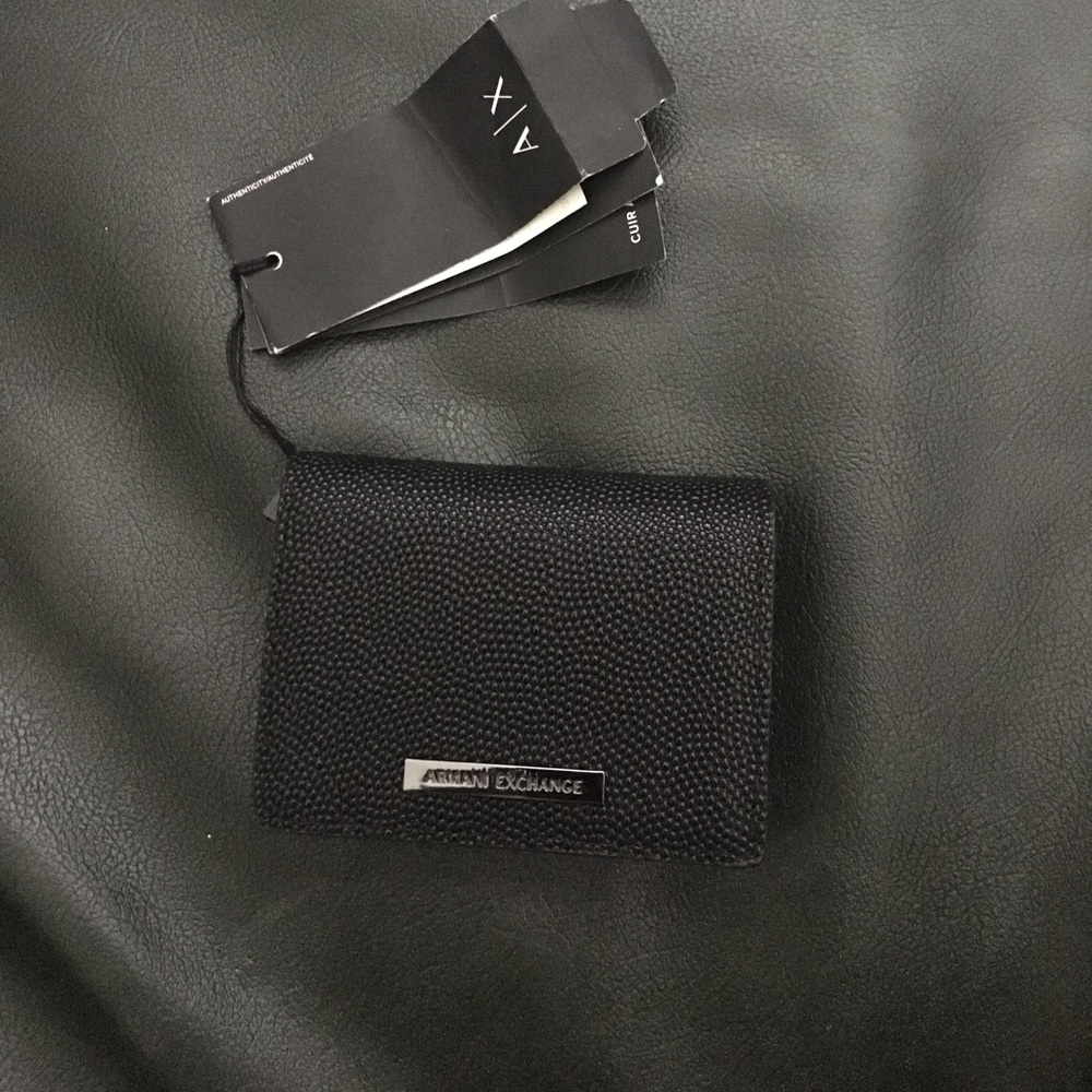 NWT Armani Exchange, leather 4”x3”x1”